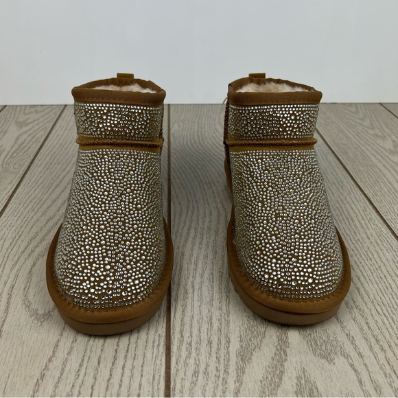 I.N.C. International Concepts Ariee Mini Cold Weather Booties 8M Tan Bling $60 - Picture 2 of 8